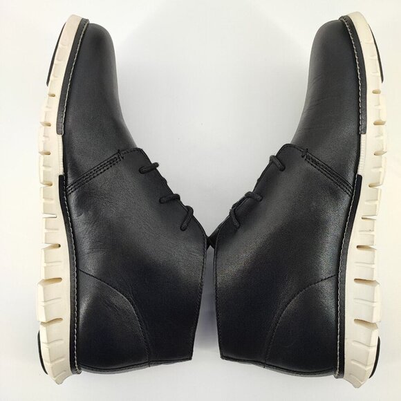Cole Haan Men’s ZeroGrand Chukka Black Grain Leather Boots Size 9 - Picture 5 of 9